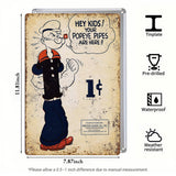 Popeye 1¢ Pipes Vintage Ad Tin Sign