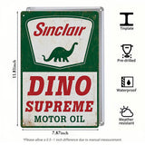 Sinclair Dino Supreme Motor Oil Tin Sign