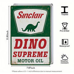 Sinclair Dino Supreme Motor Oil Tin Sign
