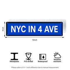 NYC in 4 Ave Metal Sign – 27 Years Later, New York Stand Up