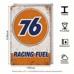 76 Racing Fuel – Vintage Tin Sign