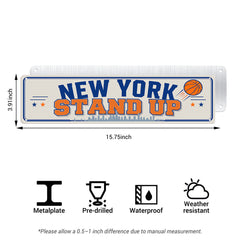New York Stand Up Metal Sign
