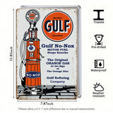Gulf No-Nox Gasoline Pump – Vintage Tin Sign