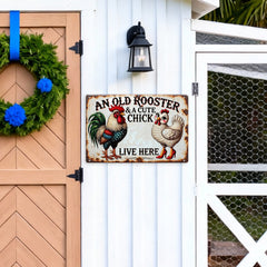 Farmhouse Couple Metal Sign