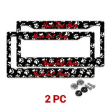 Personalized Paw Print License Plate Frame, Custom Pet Name Car Frame