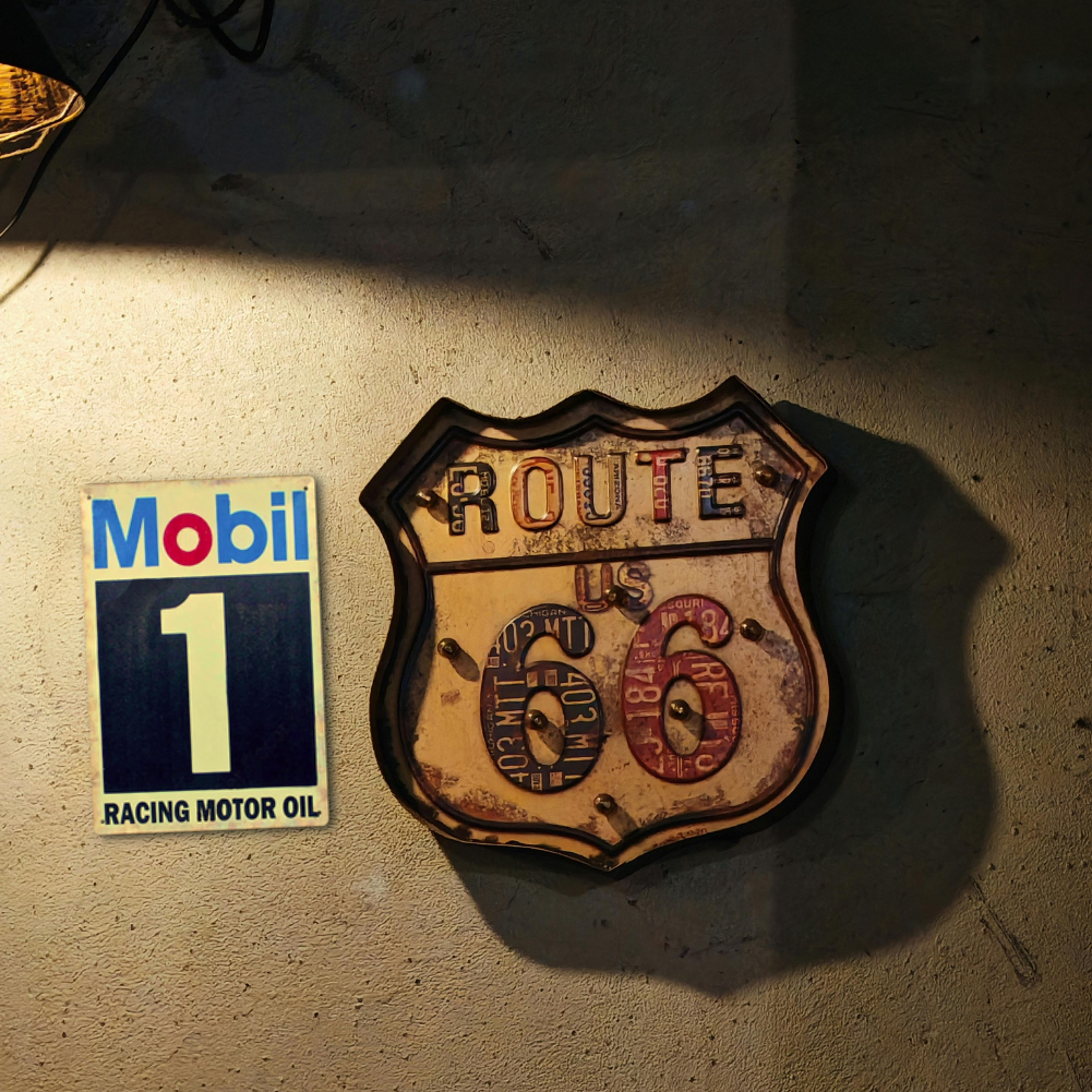 Mobil 1 Racing Motor Oil Vintage Tin Sign