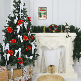 Merry Christmas – Santa with Gifts & Reindeer Snow Scene