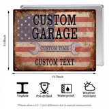 Retro Repair & Service Garage Wall Decor- Dad's Garage Metal Sign