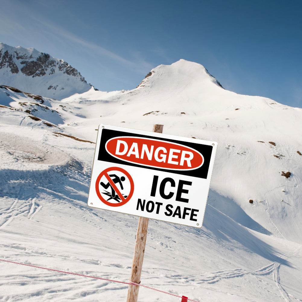 Danger "ICE" Not Safe Classic Industrial Warning Style
