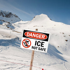 Danger "ICE" Not Safe Classic Industrial Warning Style