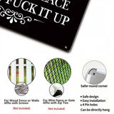 This Is My Happy Place Don’t F*ck It Up Metal Sign – Funny Garden Wall Decor