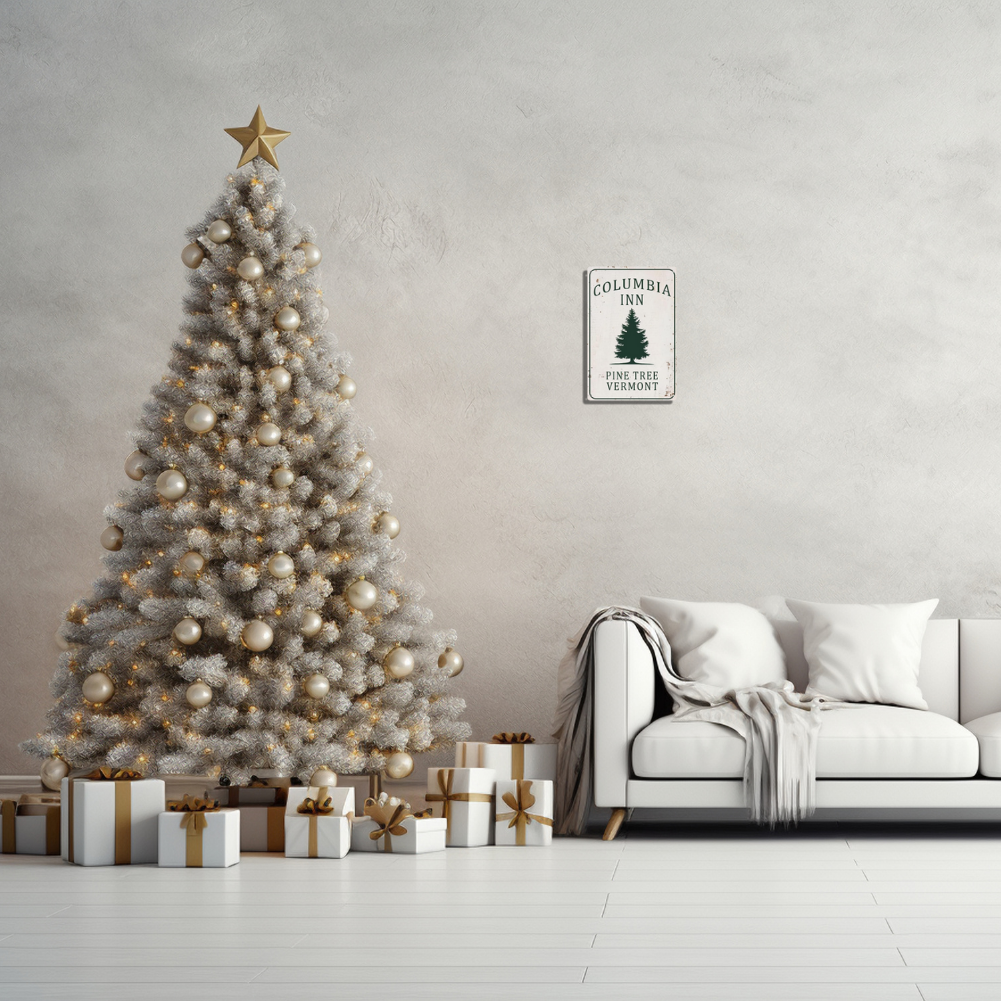 "Columbia Inn Pine Tree Vermont" White Christmas