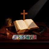 Jesus Saves Vintage License Plate Metal Sign