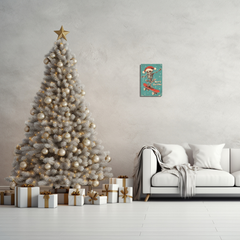 "Merry Christmas" Skateboarding Skeleton