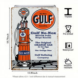 Gulf No-Nox Gasoline Pump – Vintage Tin Sign