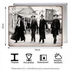 Western Gunslinger Metal Sign – Old West Cowboy Wall Decor