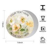 Personalized Garden Round Metal Sign, Custom Flower Garden Decor