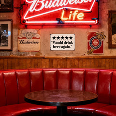 5 Star Would Drink Here Again Metal Sign