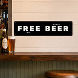 Free WiFi Great Beer Metal Sign – Funny Beer Bar Wall Decor