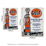 Gulf No-Nox Gasoline Pump – Vintage Tin Sign