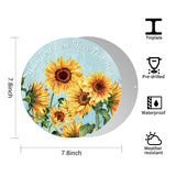 Personalized Garden Round Metal Sign, Custom Flower Garden Decor