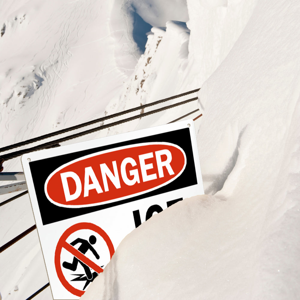 Danger "ICE" Not Safe Classic Industrial Warning Style