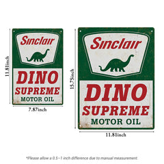 Sinclair Dino Supreme Motor Oil Tin Sign