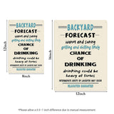 Funny Backyard Forecast Metal Sign - Grilling and Chilling