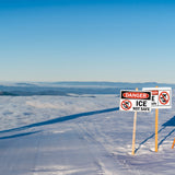 Danger "ICE" Not Safe Graphic Symbol Warning Sign