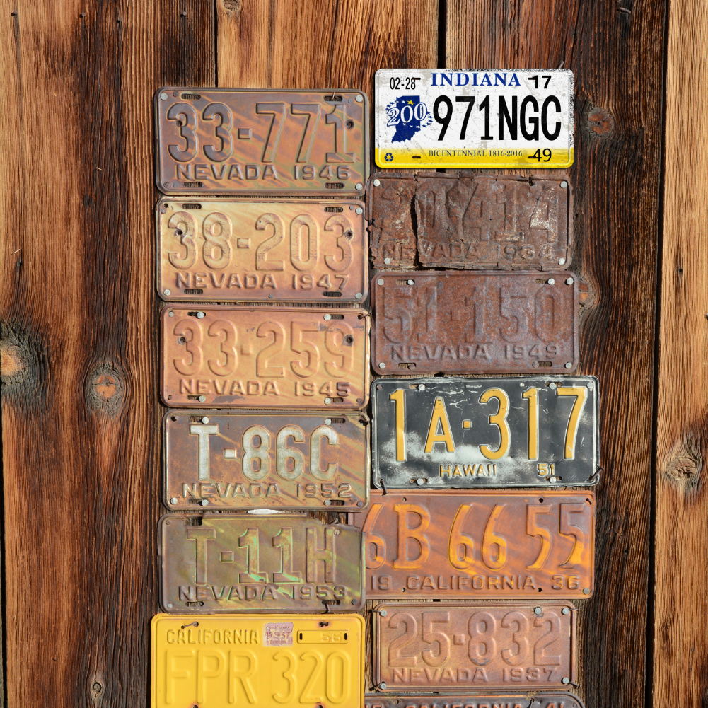 Indiana 971NGC - Tin License Plate Sign(6*12Inch)