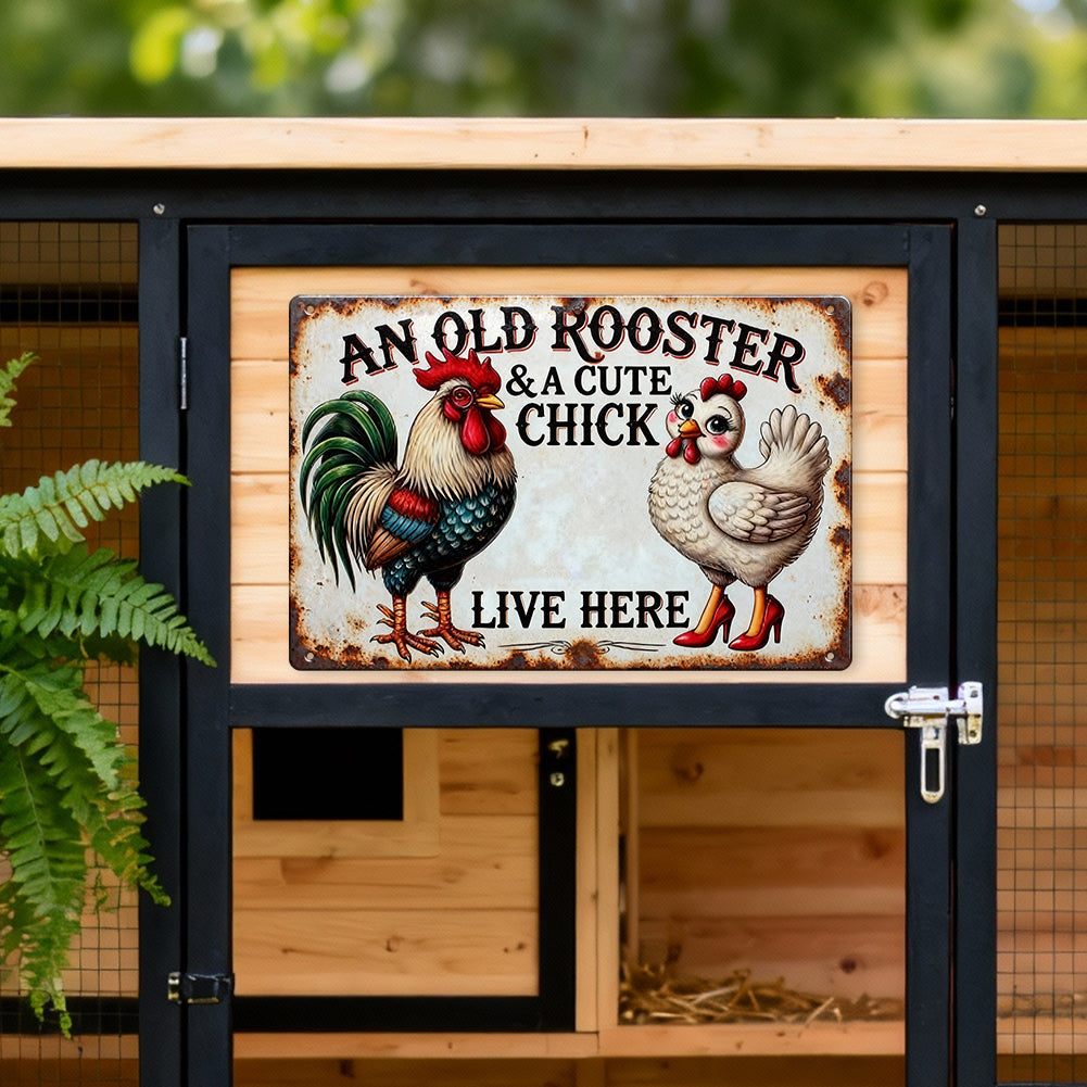 Farmhouse Couple Metal Sign