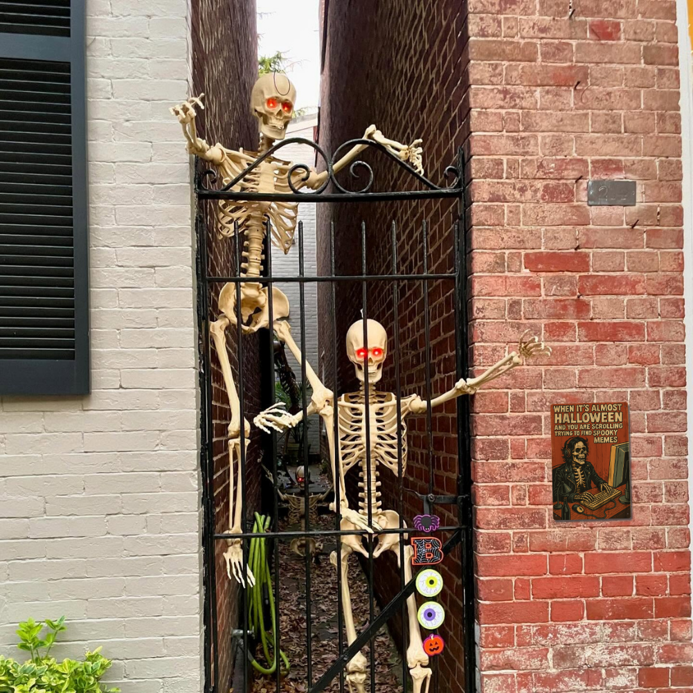 Almost Halloween — Rocker Skeleton Spooky Meme Poster