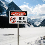 Danger "ICE" Not Safe Classic Industrial Warning Style