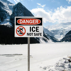 Danger "ICE" Not Safe Classic Industrial Warning Style