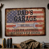 Retro Repair & Service Garage Wall Decor- Dad's Garage Metal Sign