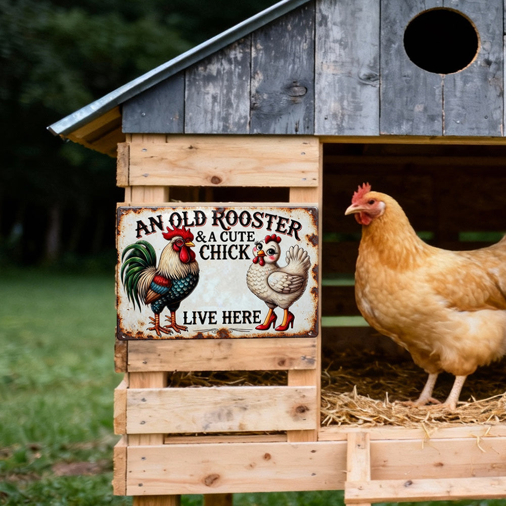 Farmhouse Couple Metal Sign