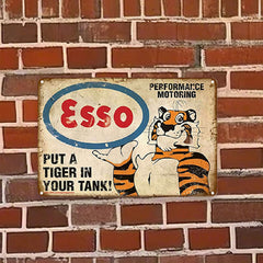 Esso Tiger Vintage Gas Station Sign