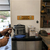Funny Spanish Beer Metal Sign - No Se Aceptan Visitas Sin Cerveza