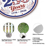 America 250 Years Metal Sign – 1776–2026 Patriotic Round Wall Decor for America’s 250th Anniversary