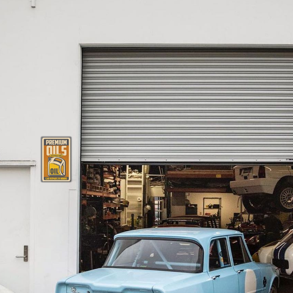 Premium Oils 24 Hour Car Repair Tin Sign