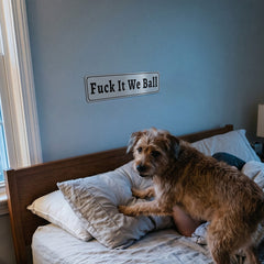 Funny Meme Wall Decor – Fuck It We Ball Metal Street Sign