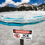 Danger "ICE" Not Safe Classic Industrial Warning Style