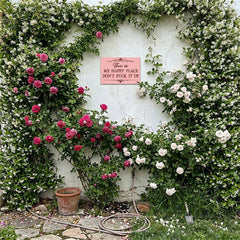 This Is My Happy Place Don’t F*ck It Up Metal Sign – Funny Garden Wall Decor