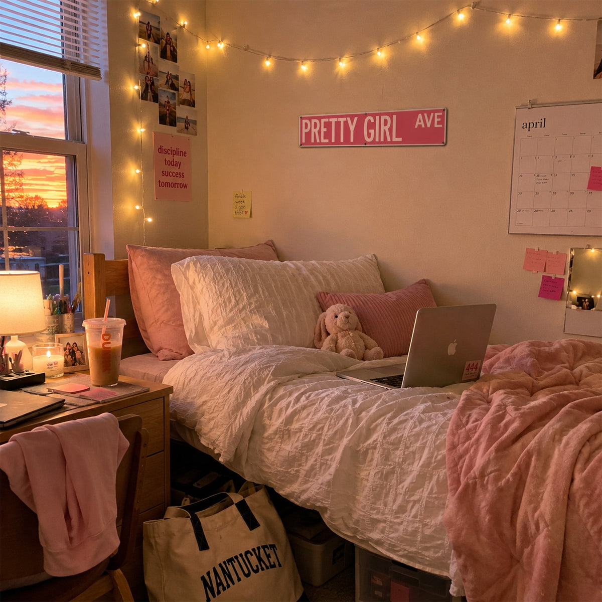 Pretty Girl Ave Metal Sign