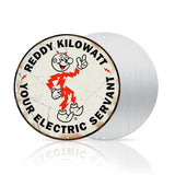 Reddy Kilowatt Round Metal Sign – Vintage Electric Ad