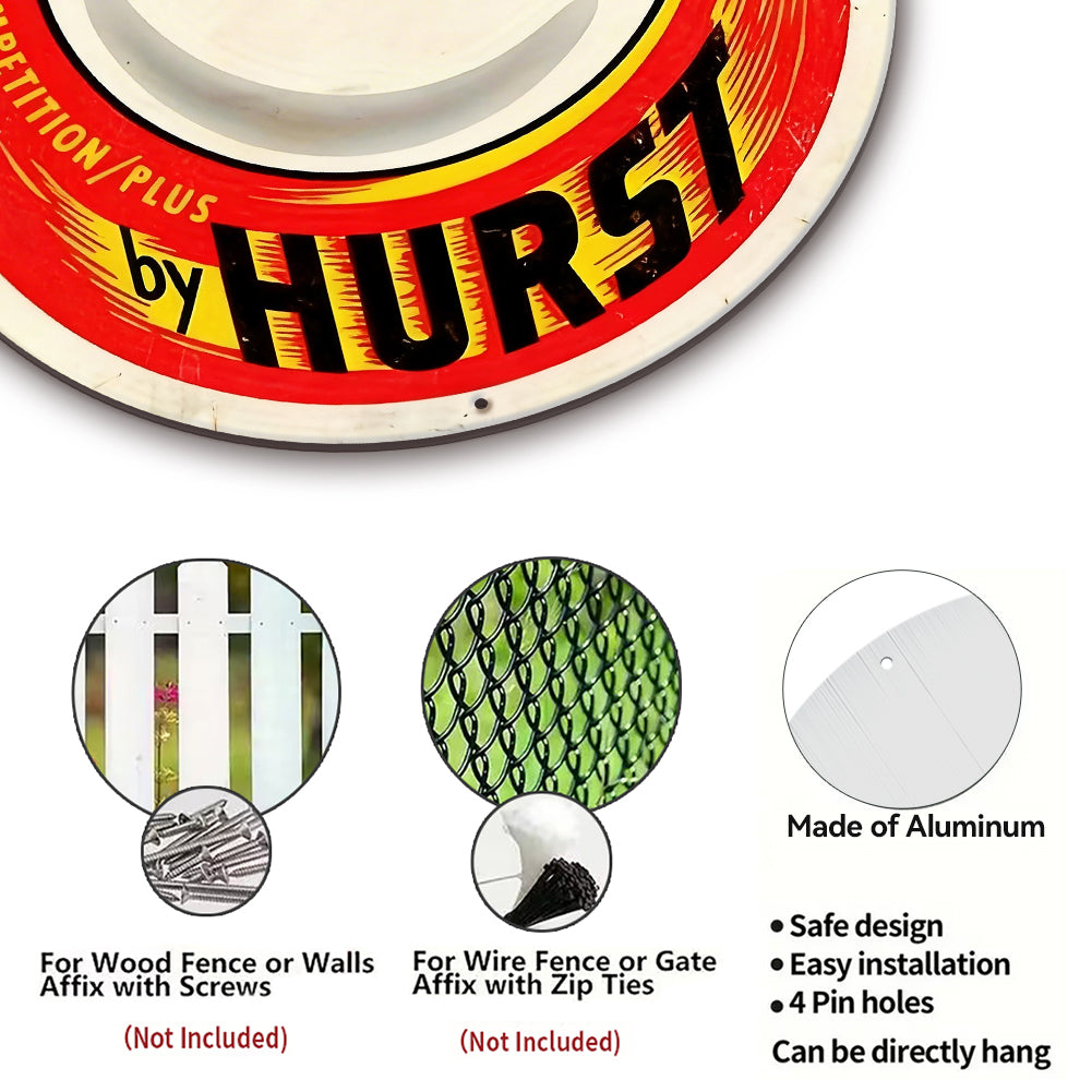 Hurst Competition Plus Round Metal Sign – Shift Pattern
