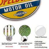 Speedway Motor Oil Round Metal Sign