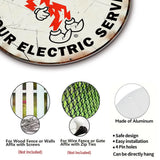 Reddy Kilowatt Round Metal Sign – Vintage Electric Ad