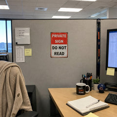 Private Sign Do Not Read Metal Sign – Funny Privacy Wall Decor