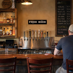 Free WiFi Great Beer Metal Sign – Funny Beer Bar Wall Decor